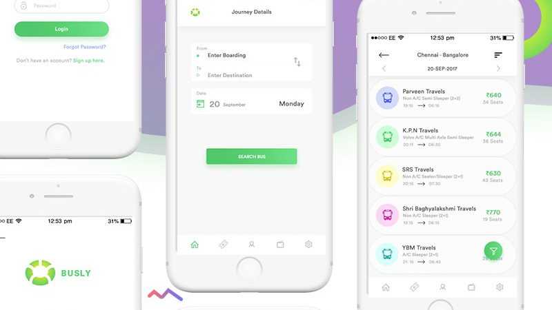 Free Bus Booking App UI Kit PSD – Free PSD Download Free Bus Booking App UI Kit PSD