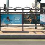 Free Bus Stop Advertising Billboard Mock up PSD