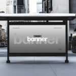 Free Bus Stop Banner Mockup - Free PSD Download Free Bus Stop Banner Mockup