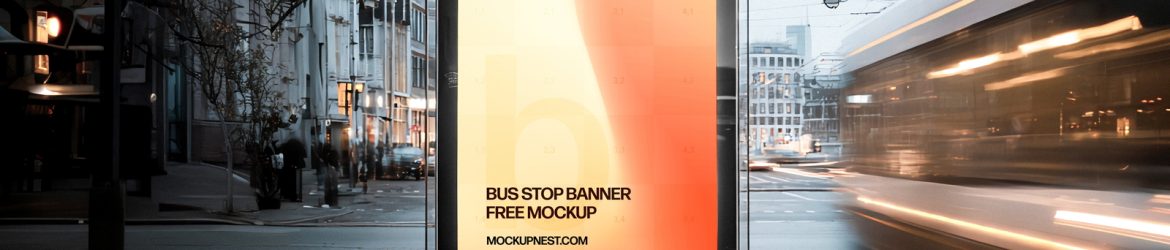 Free Bus Stop Banner Mockup Edit Online