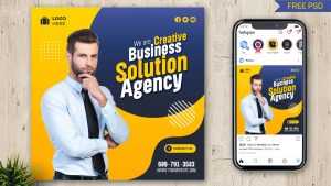 Free Business Agency Instagram Post Design Template PSD 05