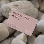 Free Business Card among the Stones Mockup - Free PSD Download Free Business Card among the Stones Mockup