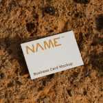 Free Business Card Lies on the Rock Mockup - Free PSD Download Free Business Card Lies on the Rock Mockup
