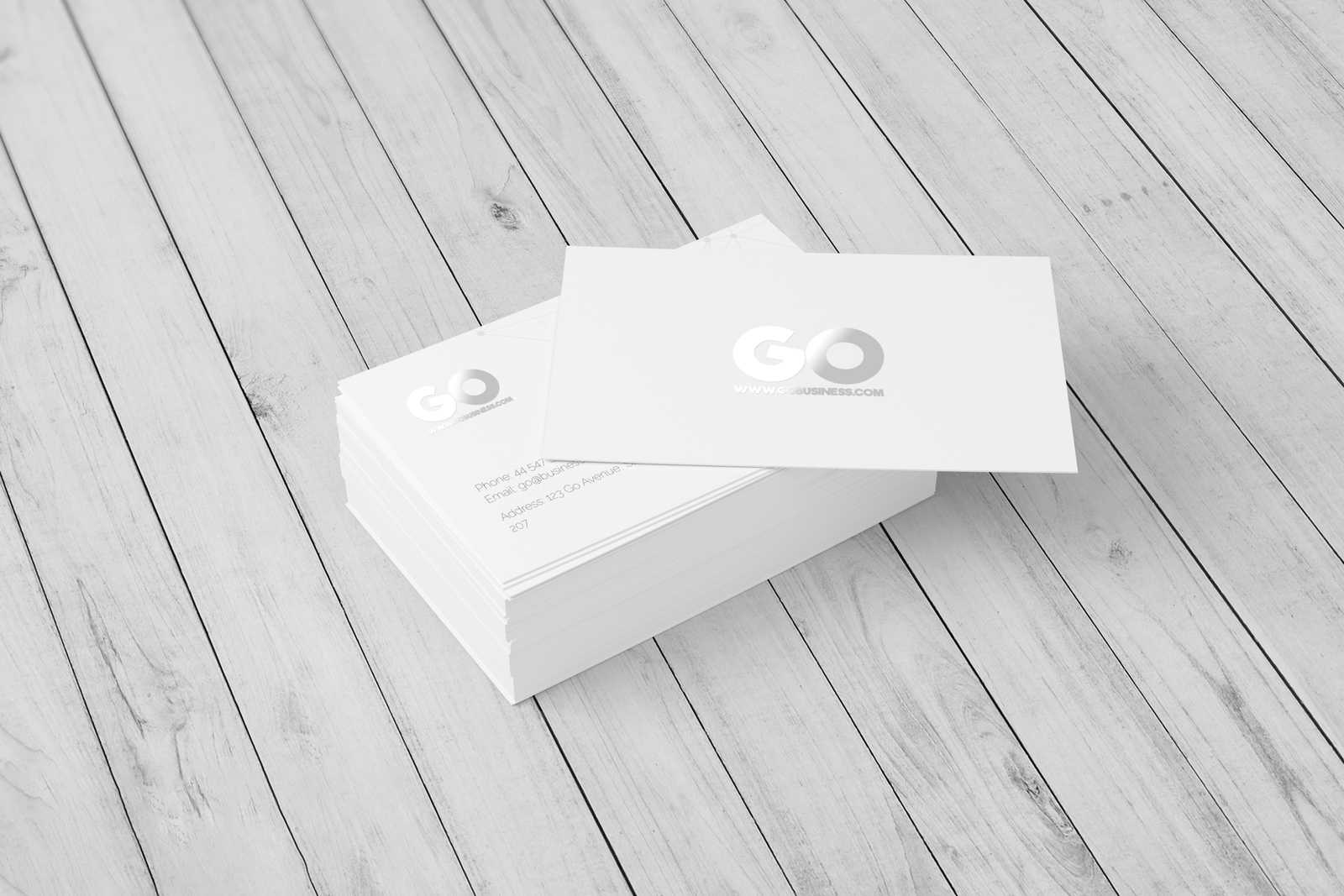Free Business Card Mockup 3.5x2
