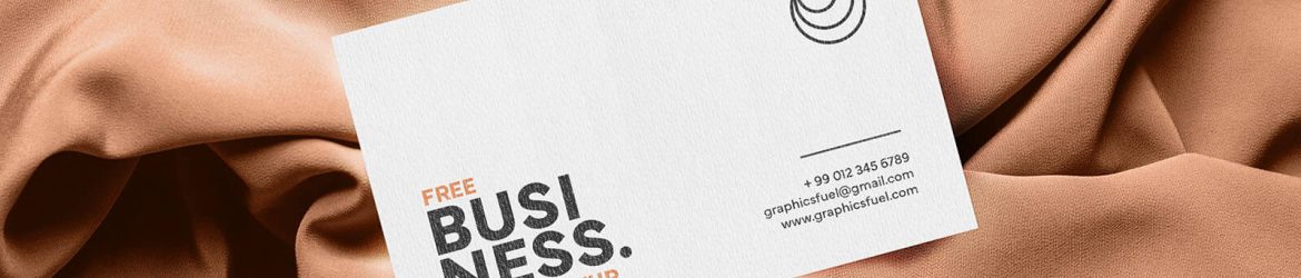 Free Business Card Mockup on Cloth Free Business Card Mockup on Cloth