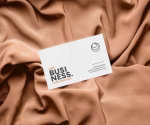 Free Business Card Mockup on Cloth