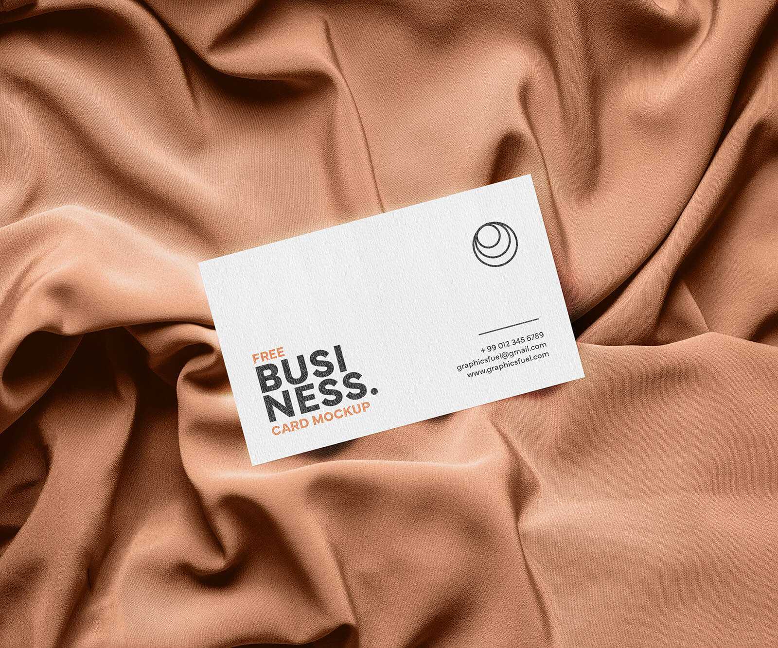 Free Business Card Mockup on Cloth