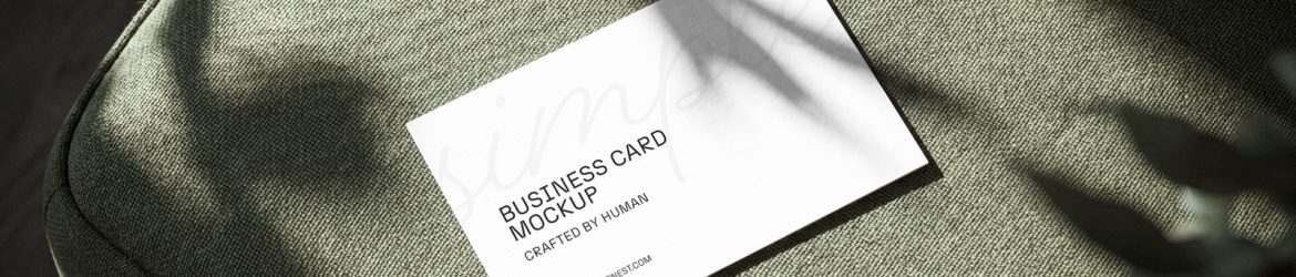 Free Business Card Mockup On Sofa