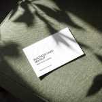 Free Business Card Mockup On Sofa
