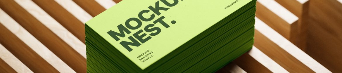 Free Business Card Mockup On Wood