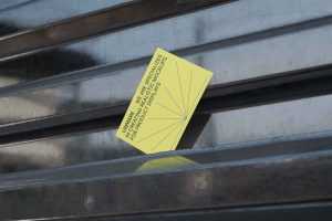 Free Business Card Mockup Placed on Metal