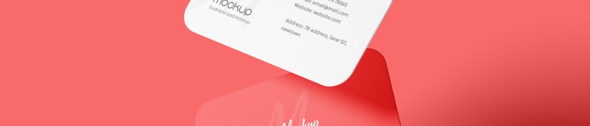 Free Business Card Mockup Round Corner