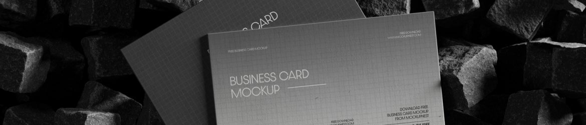 Free Business Card On Stone Cube Mockup