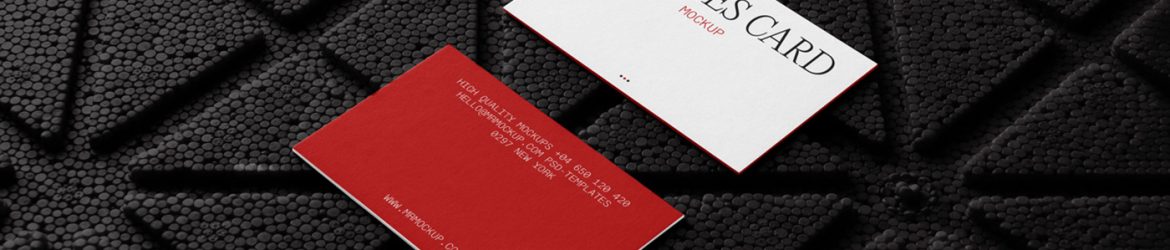 Free Business Cards Lying on Styrofoam Mockup