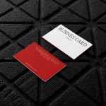 Free Business Cards Lying on Styrofoam Mockup