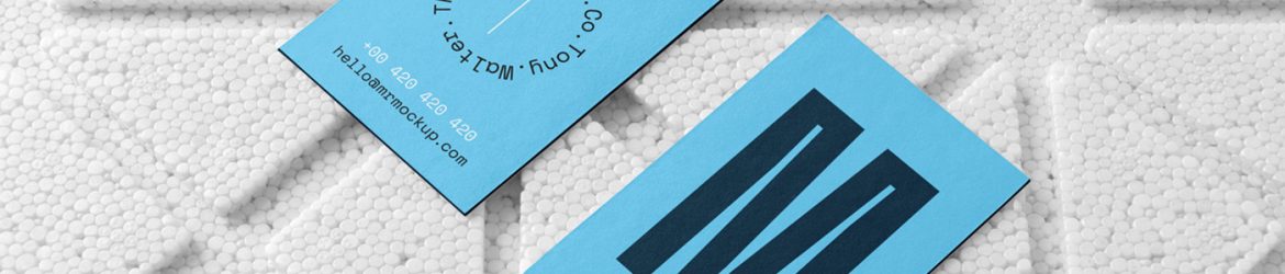 Free Business Cards on Styrofoam Mockup