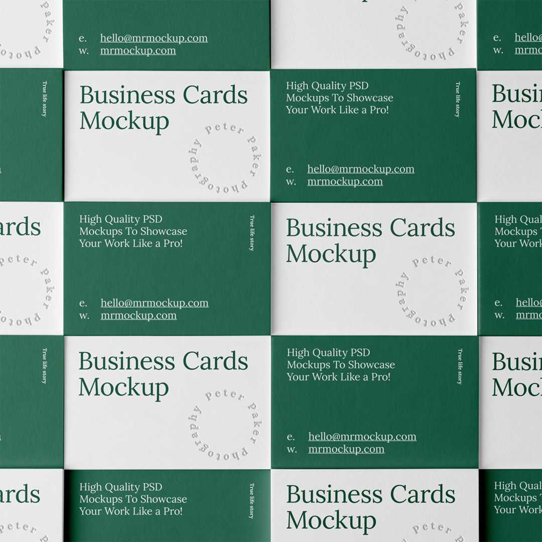 Free Business Cards Scene Mockup