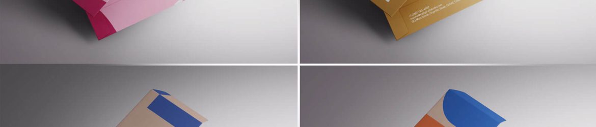 Free Business Two Side Envelope Cover Mockup PSD