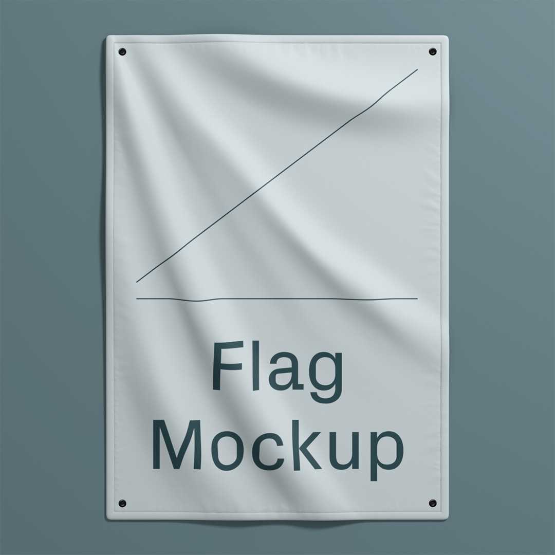 Free Camp Flag Mockup