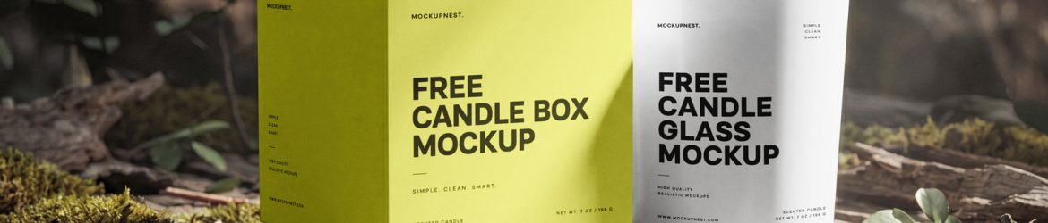 Free Candle Box Packaging Mockup