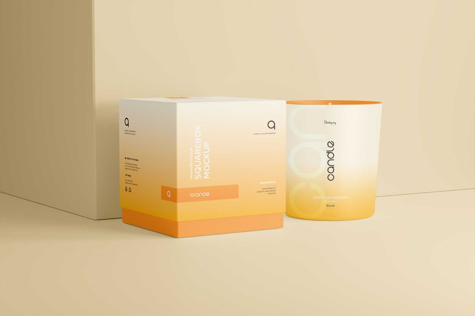 Free Candle Glass Mockup
