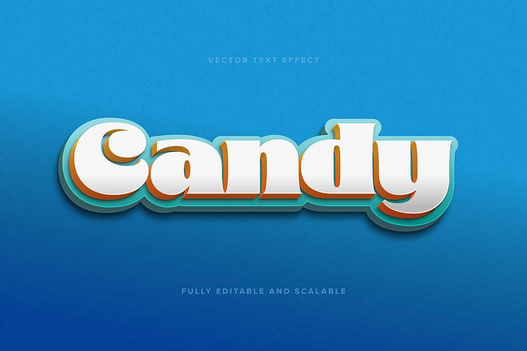 Free Candy Vector Text Effect EPS and AI file