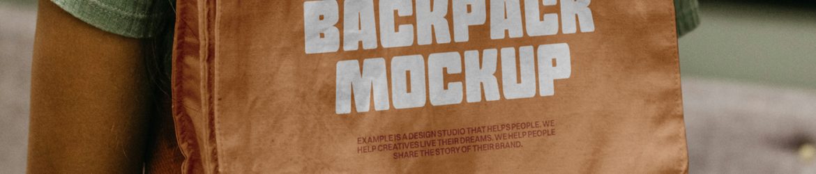 Free Canvas Backpack Mockup