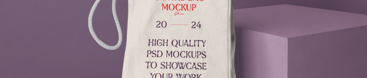 Free Canvas Bag on Boxes Mockup