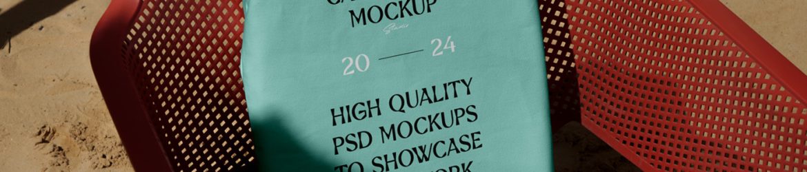 Free Canvas Bag on Plastic Chair Mockup Free Canvas Bag on Plastic Chair Mockup
