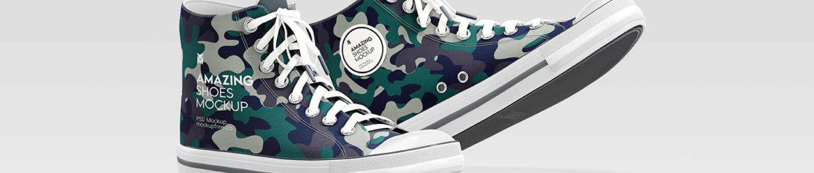 Free Canvas Shoes Mockups PSD Set