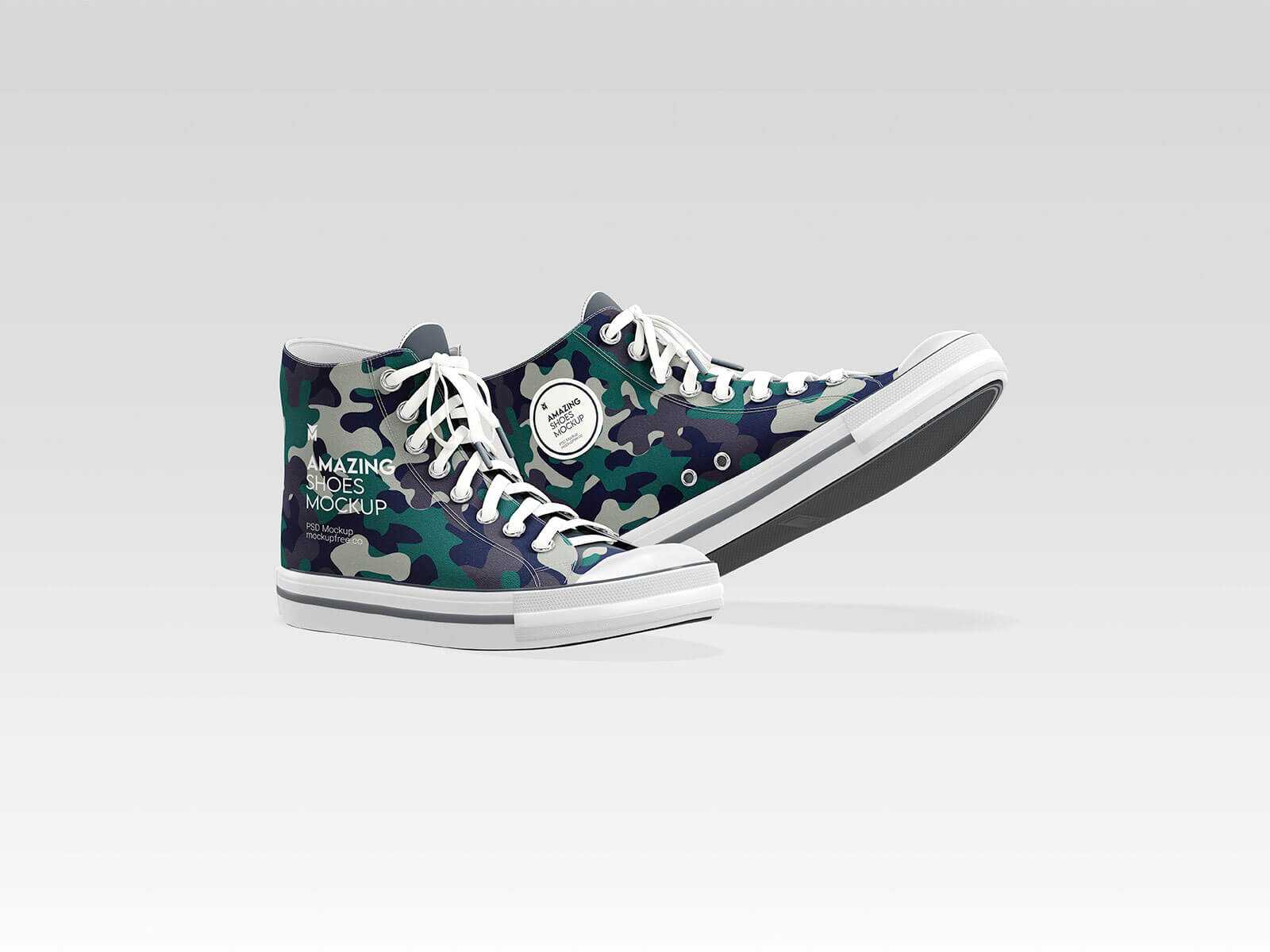 Free Canvas Shoes Mockups PSD Set