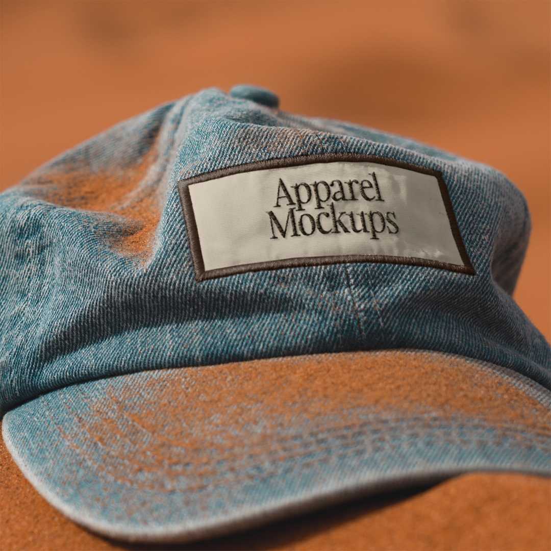 Free Cap with Patch Mockup