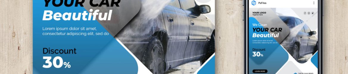 Free Car Wash Instagram Post Design PSD Template