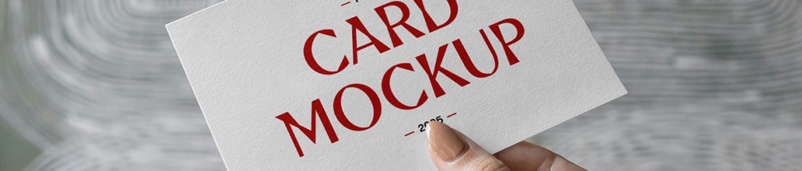 Free Card in Hand PSD Mockup