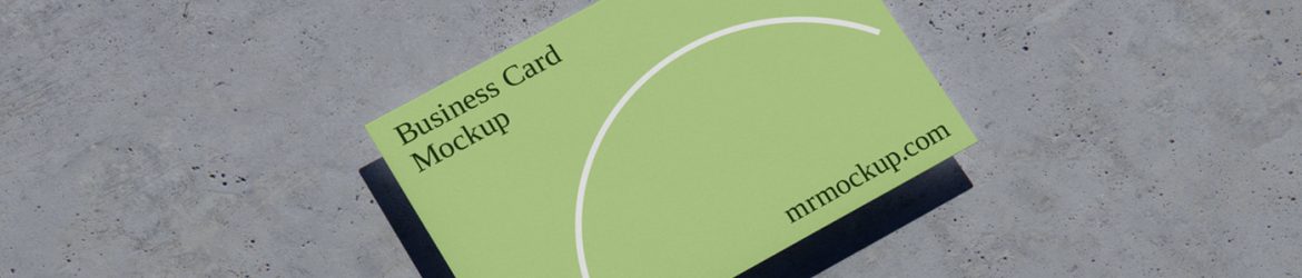 Free Card on Concrete Mockup