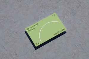 Free Card on Concrete Mockup