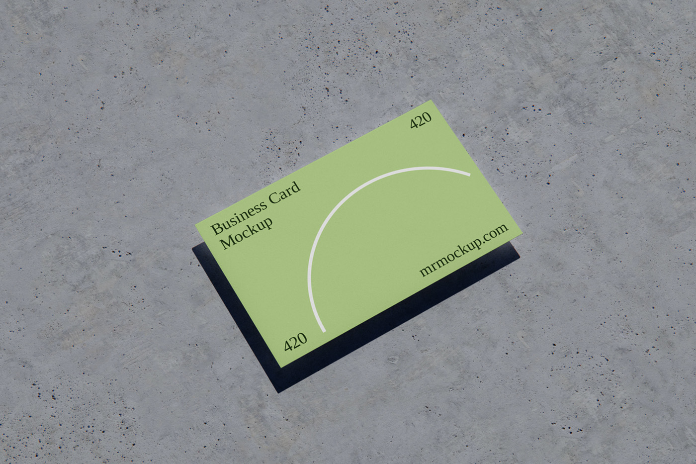 Free Card on Concrete Mockup