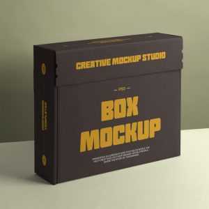 Free Cardboard Box Mockup
