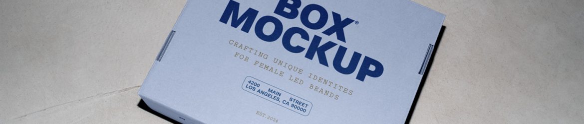 Free Cardboard Box on Floor Mockup