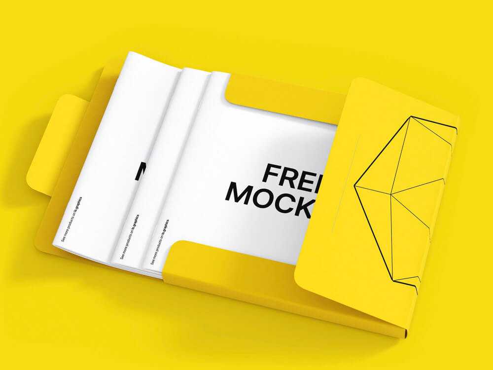 Free Cardboard Folder Mockup PSD for Branding