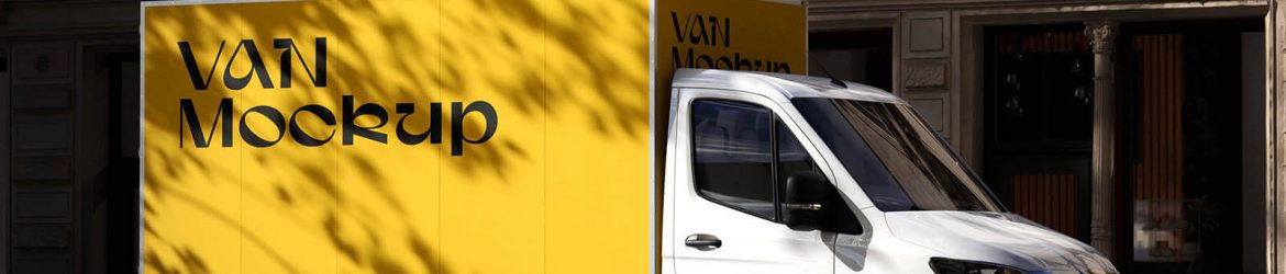 Free Cargo Delivery Van Mockup PSD Set – Vehicle Branding Mockup