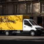 Free Cargo Delivery Van Mockup PSD Set – Vehicle Branding Mockup