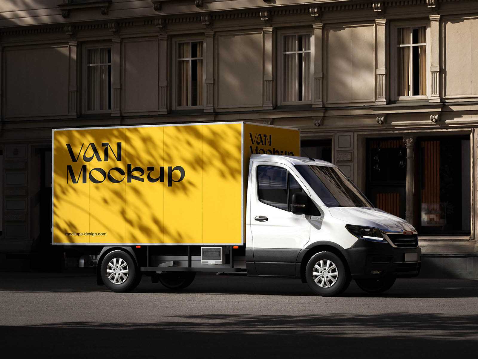 Free Cargo Delivery Van Mockup PSD Set – Vehicle Branding Mockup