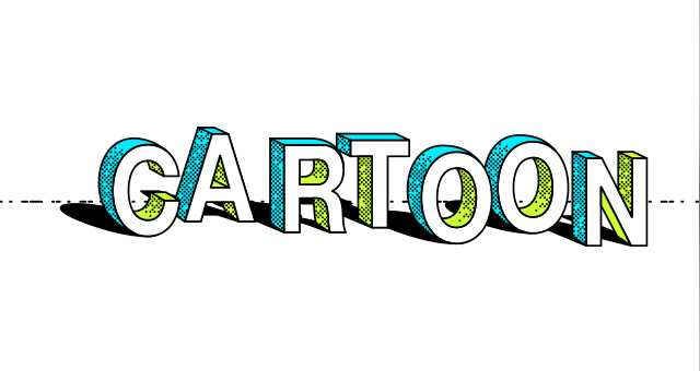 Free Cartoon 3D Vector Text Effect PSD