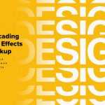 Free Cascading Distortion Text Effects PSD Mockup
