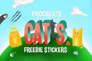 Free Cats Procreate Stamp Brushes by Seamless Team