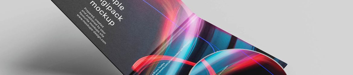 Free CD DVD Digipack Mockup PSD Set
