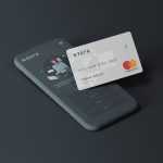 Free Cell Phone with Credit Card Mockup