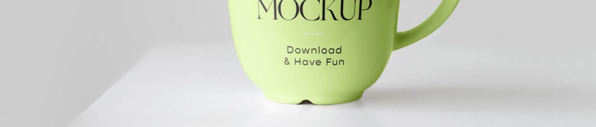 Free Ceramic Mug Mockup PSD on a Cube Free Ceramic Mug Mockup PSD on a Cube