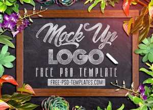 Free Chalkboard Mockup PSD For Logo Design
